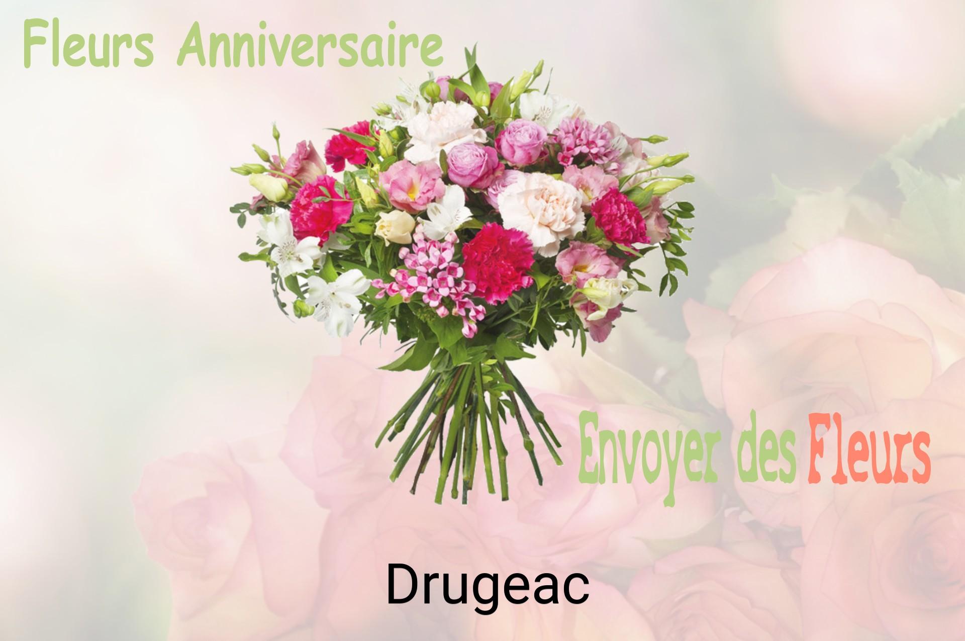 Bouquet de fleurs d’anniversaire livré à Drugeac