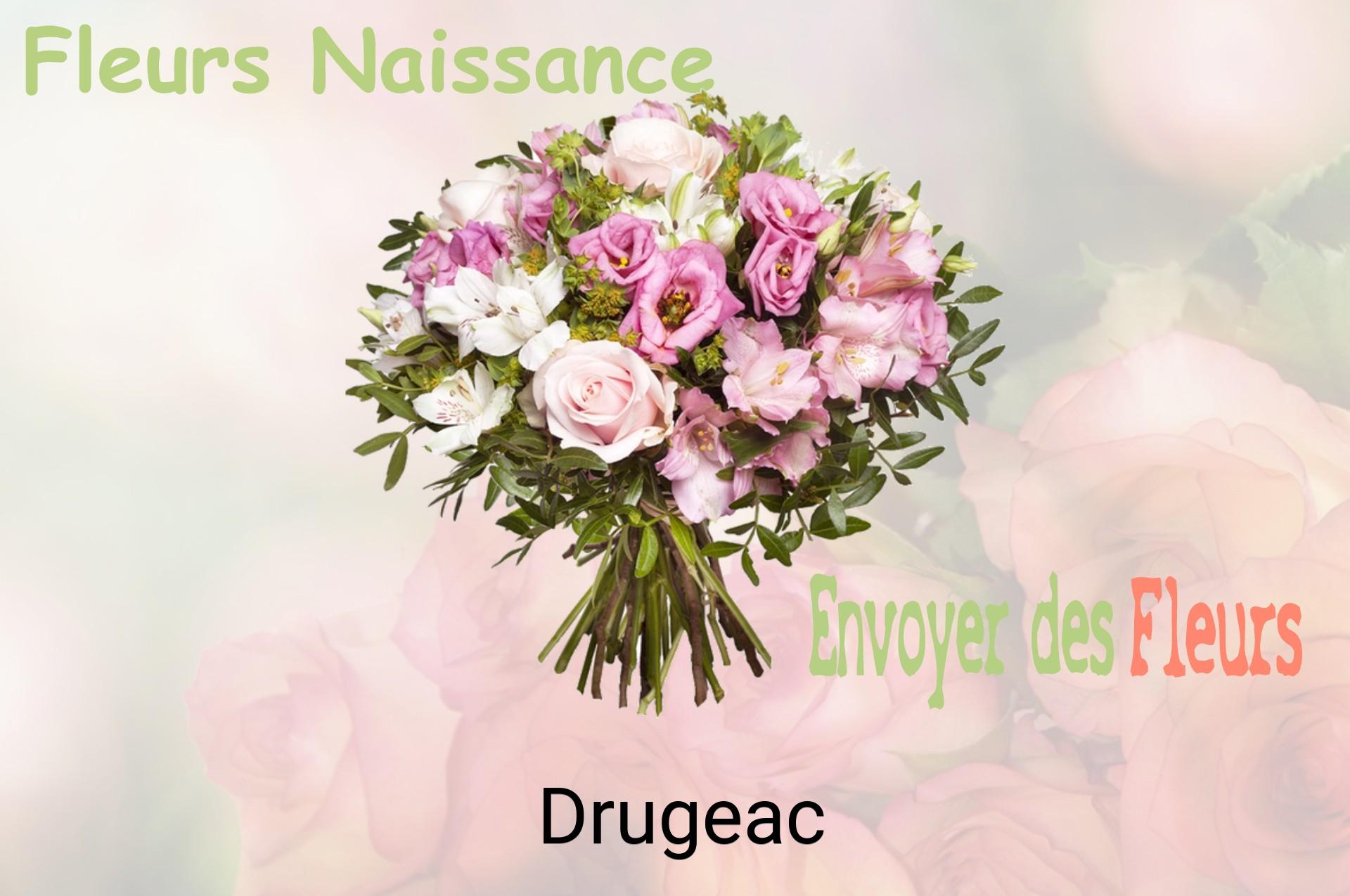 Bouquet de fleurs de naissance livré à Drugeac
